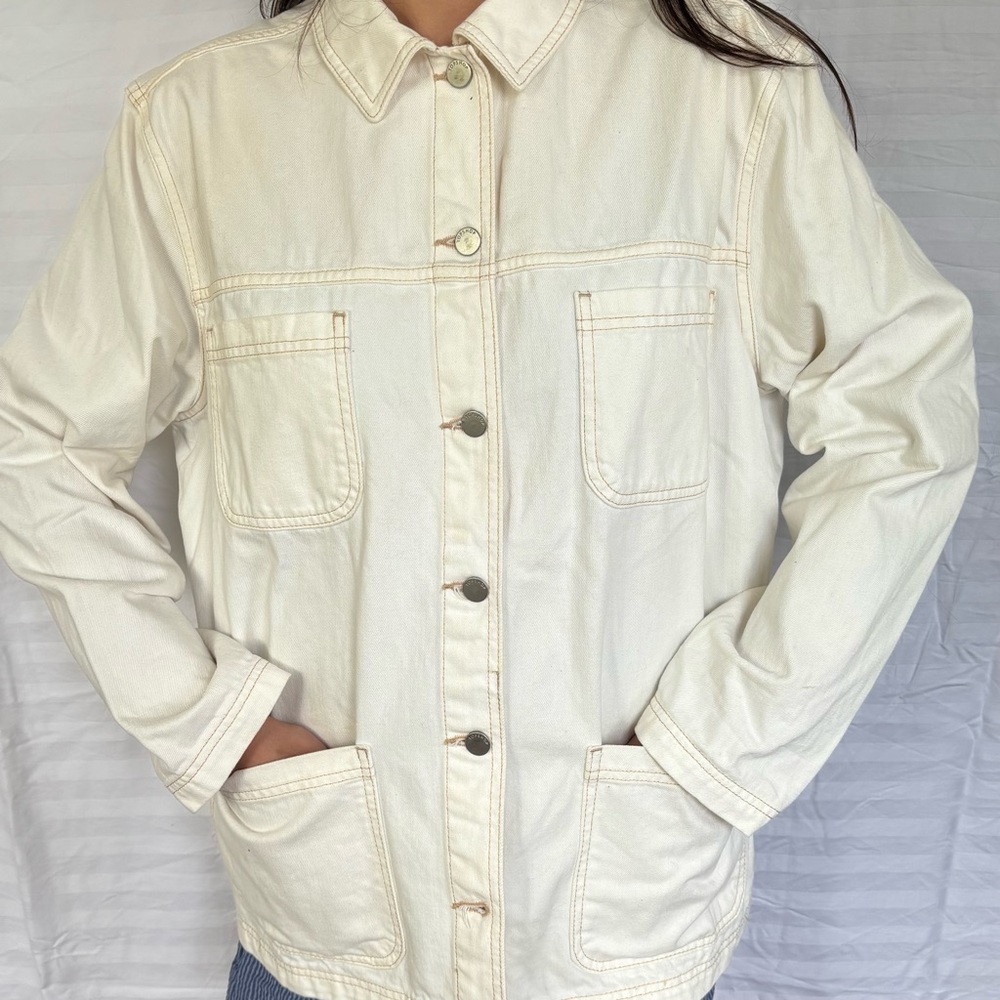 Zara Cream Utility Jacket